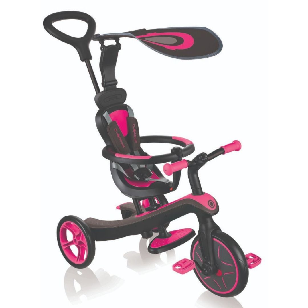 GLOBBER EXPLORER TRIKE 4 IN 1 FUCHSIA (WHEADREST)