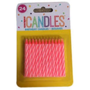 Birthday Cake Candles Pink