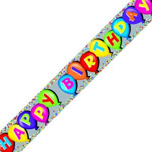 Happy Birthday Balloon Banner