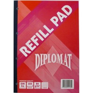 Diplomat refill pad A4 (Yellow Pages)– 160 Pages