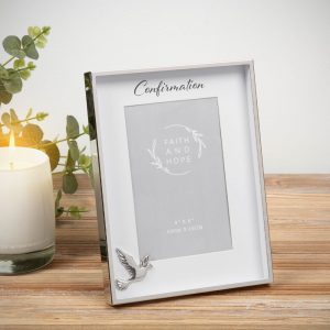 4" x 6" - Faith & Hope Silver Plated Confirmation Frame