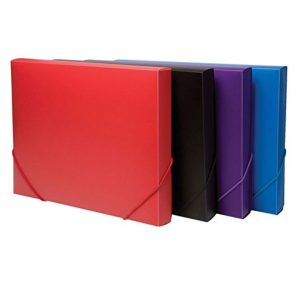 Box File A4 - Elastic Document 50mm Assorted Colours