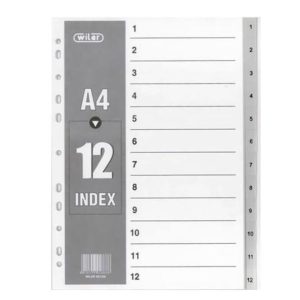 PVC Index Divider 1-12