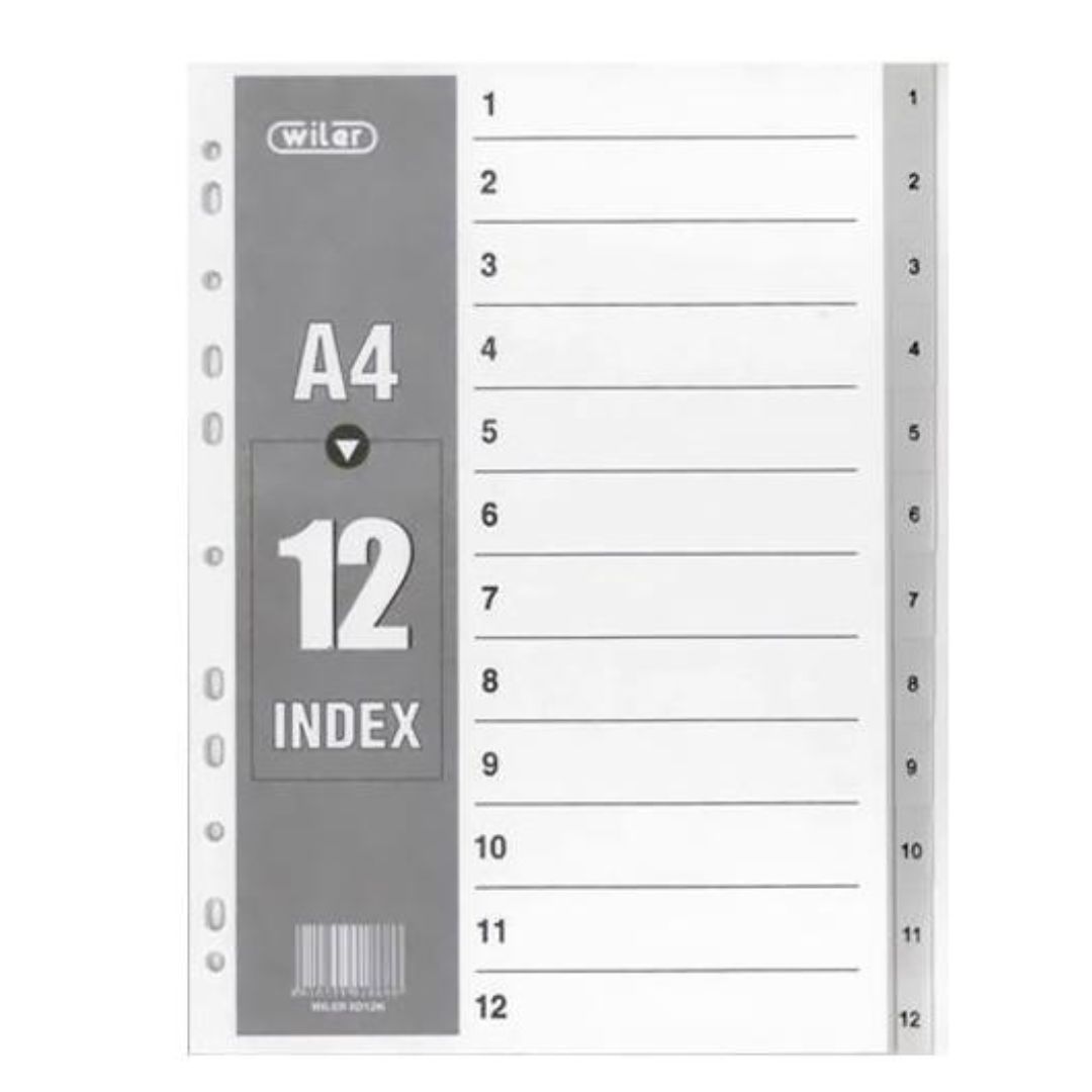 PVC Index Divider 1-12